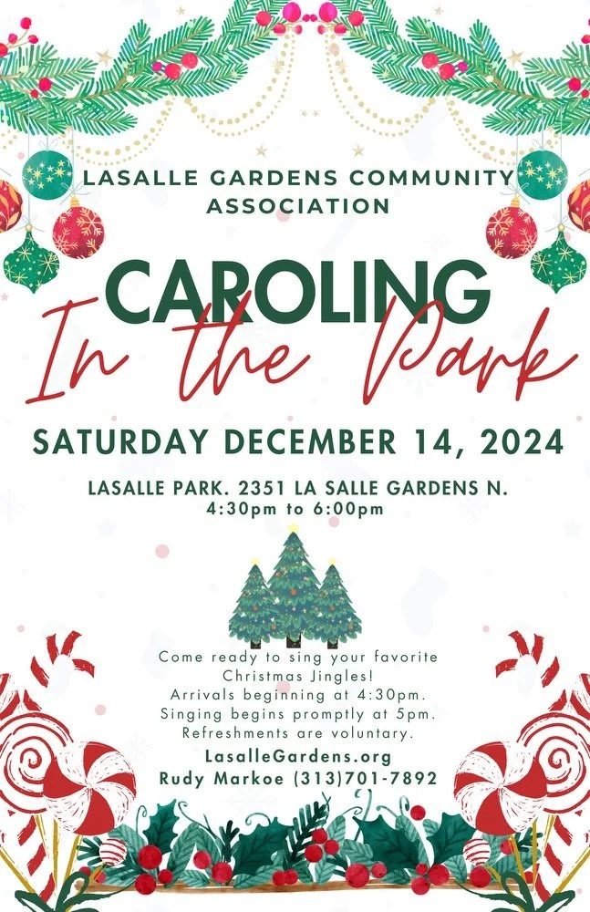 Caroling in the Park in La Salle Gardens